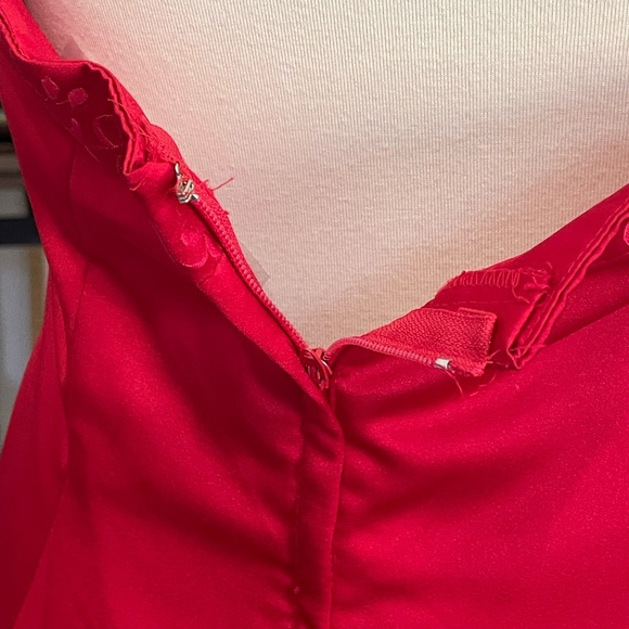 Mori Lee Red Gown Size 11/12‎ Embroidery Trim - Picture 13 of 13